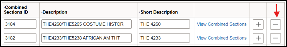 "Combined Sections Table-Delete Row Button"