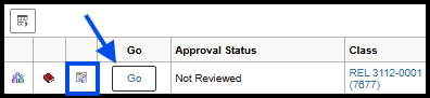 "Grade Roster selected with Go button selectable"